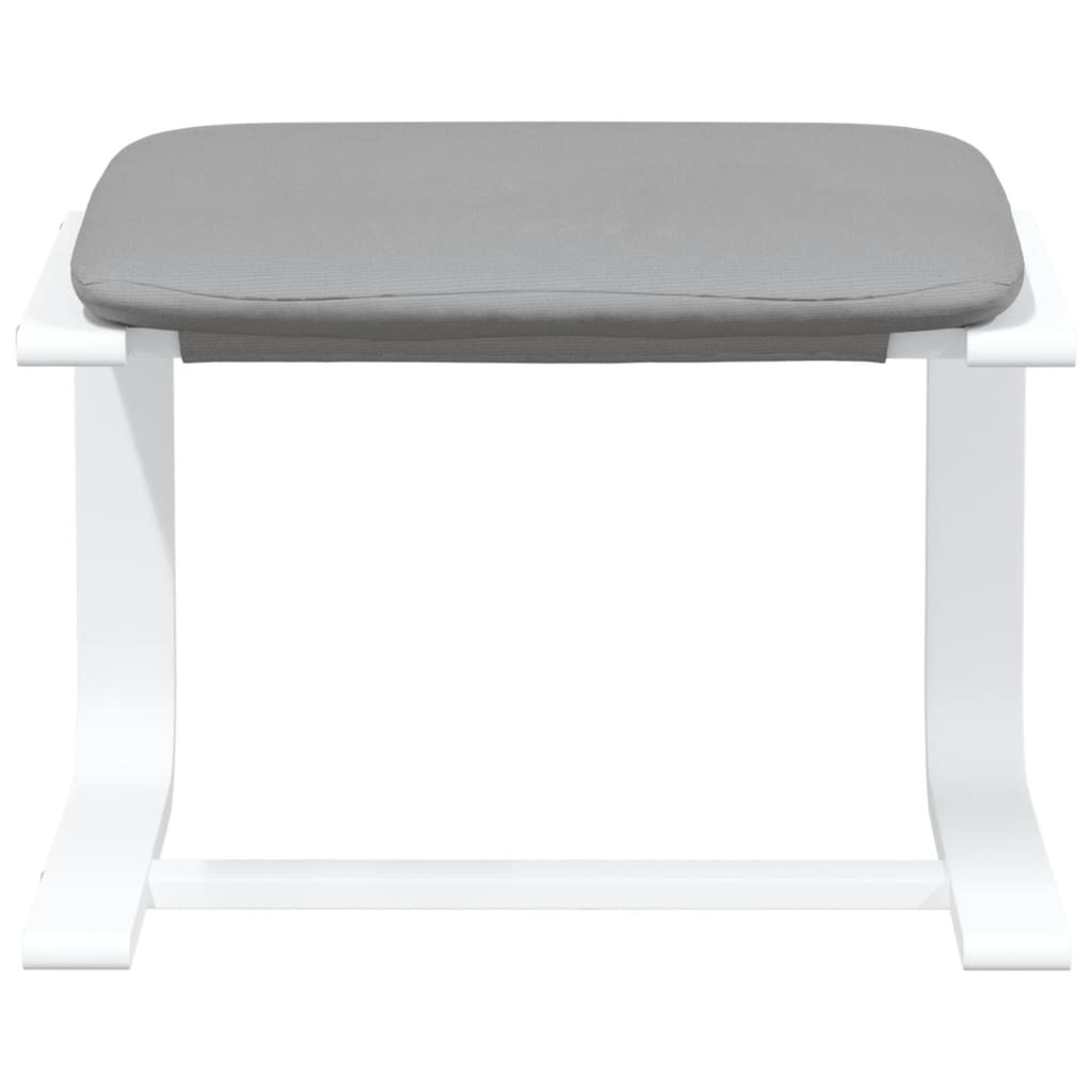 Footstool Light Gray 20.1"x16.1"x15.7" Fabric