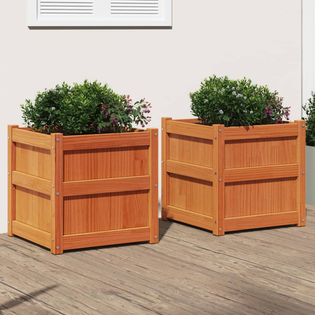 Garden Planter 23.6"x23.6"x23.6" Impregnated Wood Pine