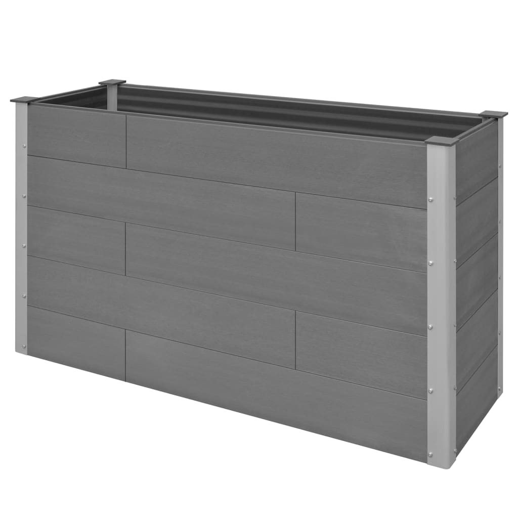 Garden Raised Bed WPC 59.1"x19.7"x35.8" Gray