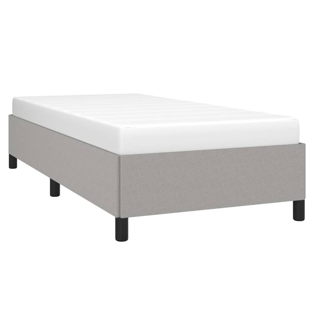 Bed Frame without Mattress Light Gray 39.4"x79.9" Twin XL Fabric