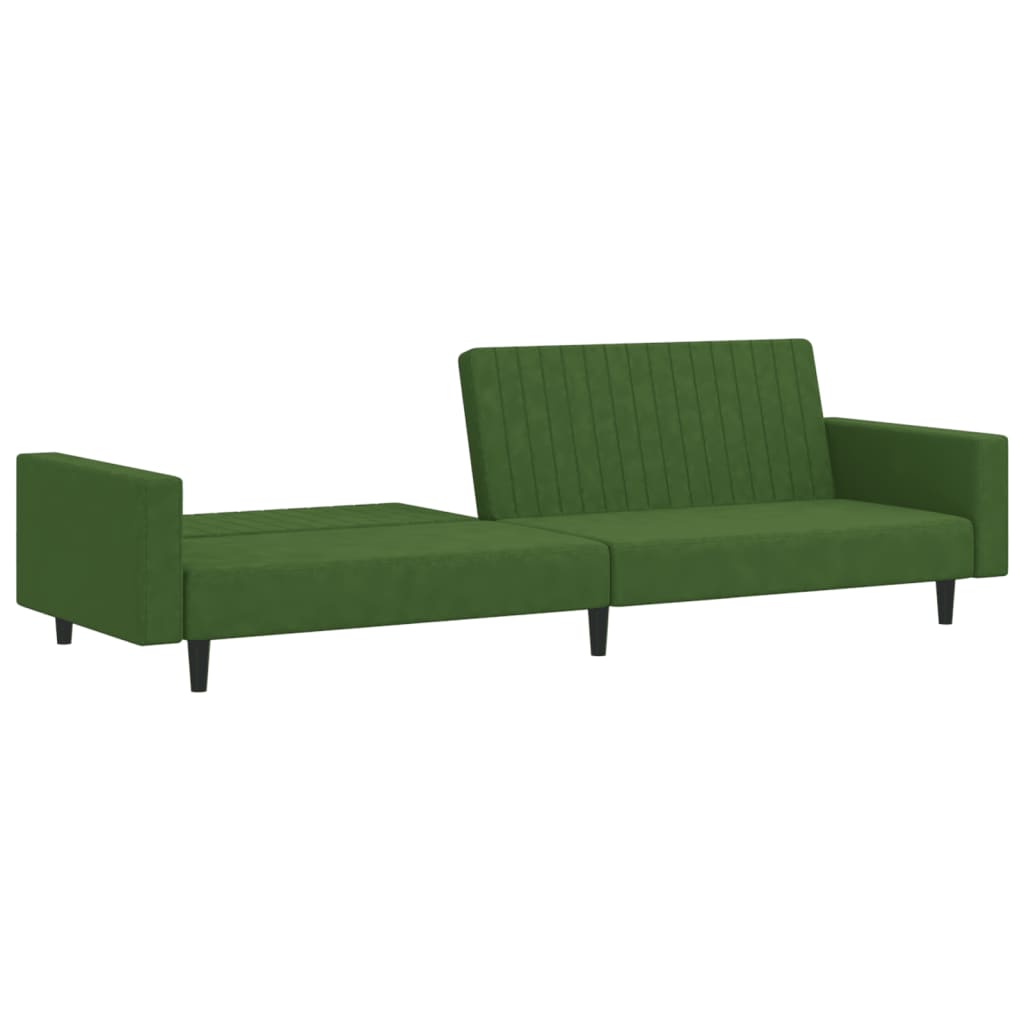 2-Seater Sofa Bed Dark Green Velvet