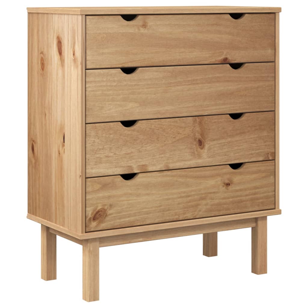 Drawer Cabinet OTTA 30.1"x15.6"x35.4" Solid Wood Pine