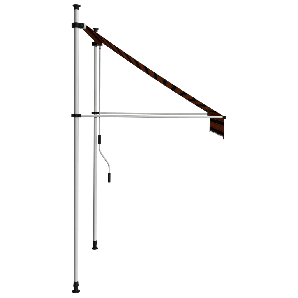 Manual Retractable Awning 59.1" Orange and Brown