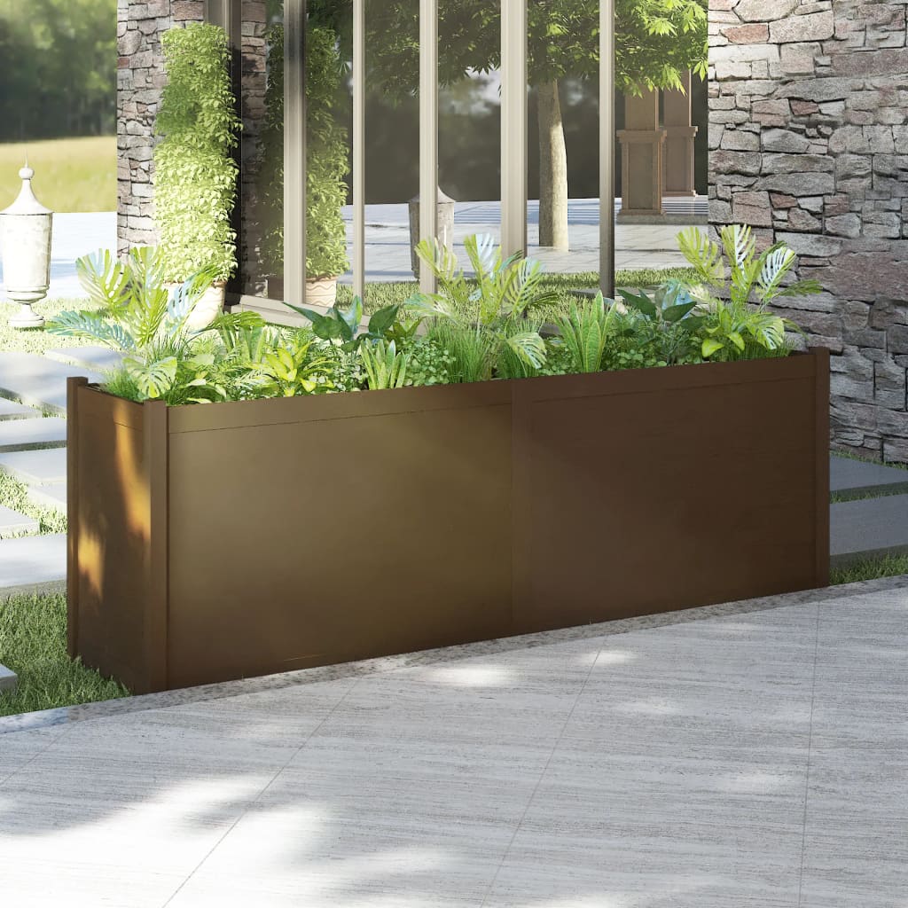 Garden Planter Honey Brown 78.7"x19.7"x27.6" Solid Wood Pine