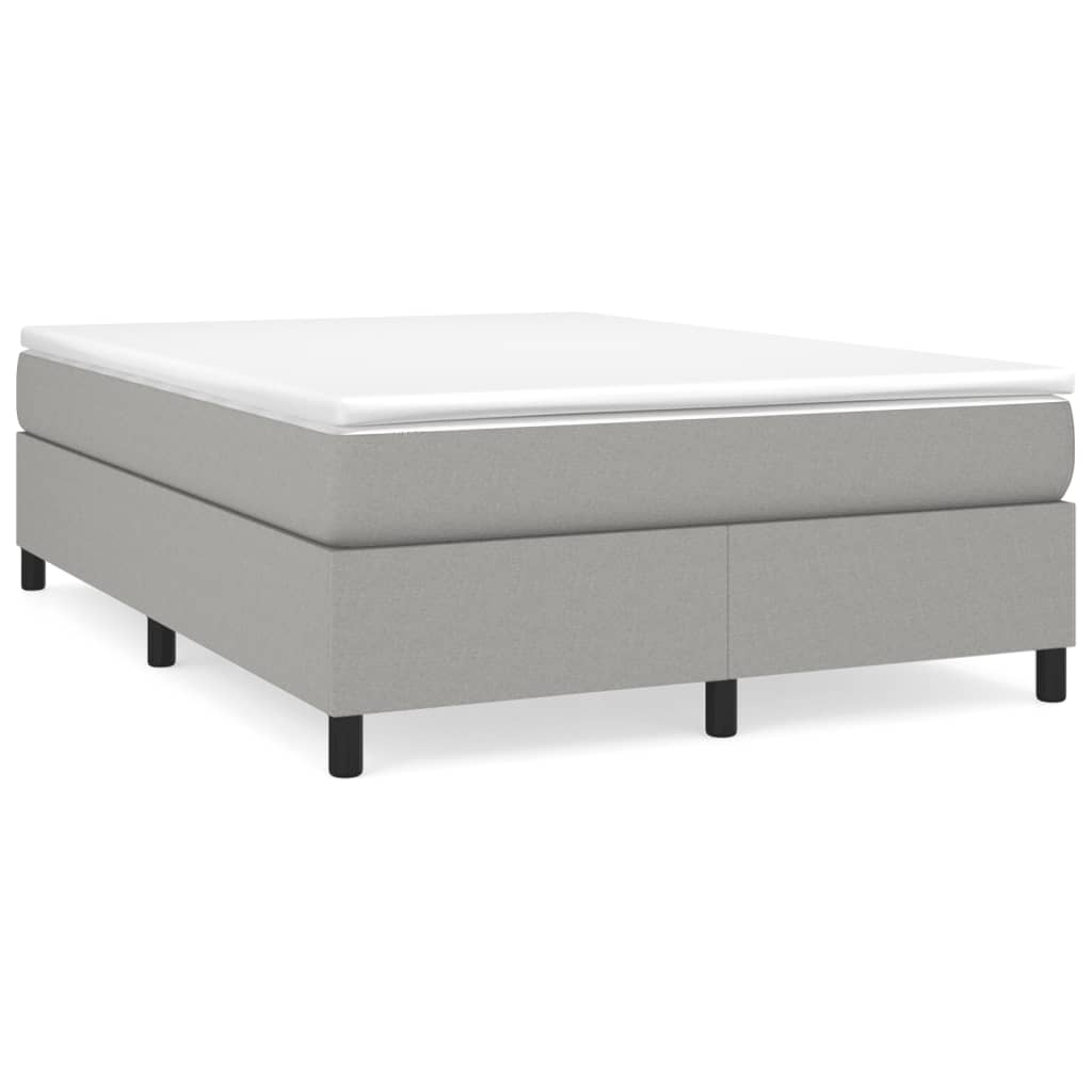 Bed Frame without Mattress Light Gray Queen Fabric (US Only)