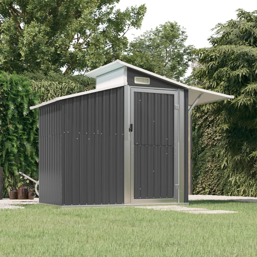 Garden Shed Green 106.3"x51.2"x82.1" Galvanized Steel