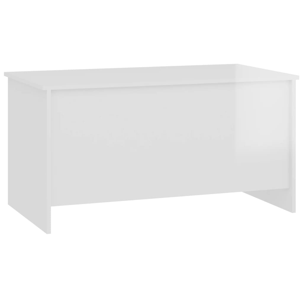 Coffee Table High Gloss White 40.2"x21.9"x20.7" Engineered Wood