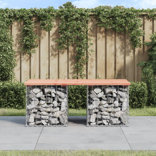 Patio Bench Gabion Design 40.6"x17.3"x16.5" Solid Wood Douglas