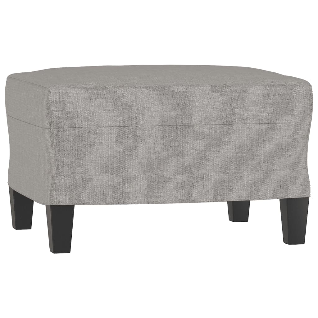 Sofa Chair with Footstool Light Gray 23.6" Fabric