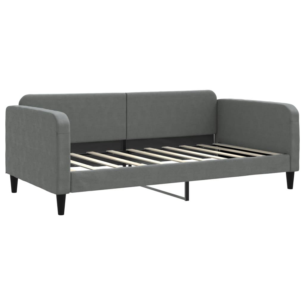 Day Bed without Mattress Dark Gray 39.4"x74.8" Fabric