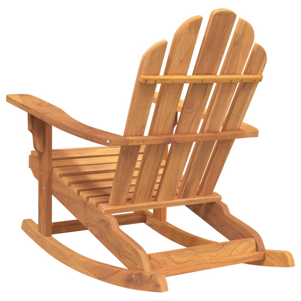 Patio Adirondack Rocking Chairs 2 pcs 31.1"x39.4"x40.6" Solid Wood Teak