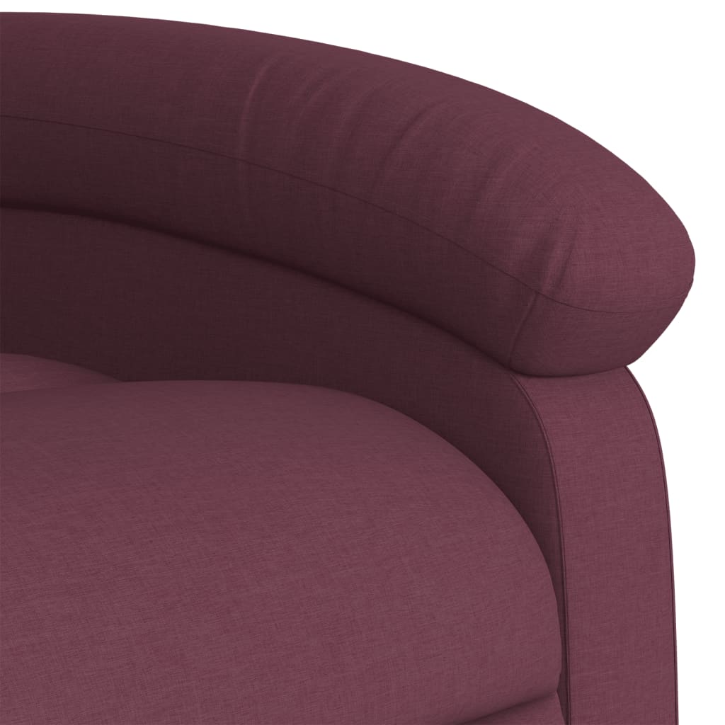 Stand up Massage Recliner Chair Purple Fabric