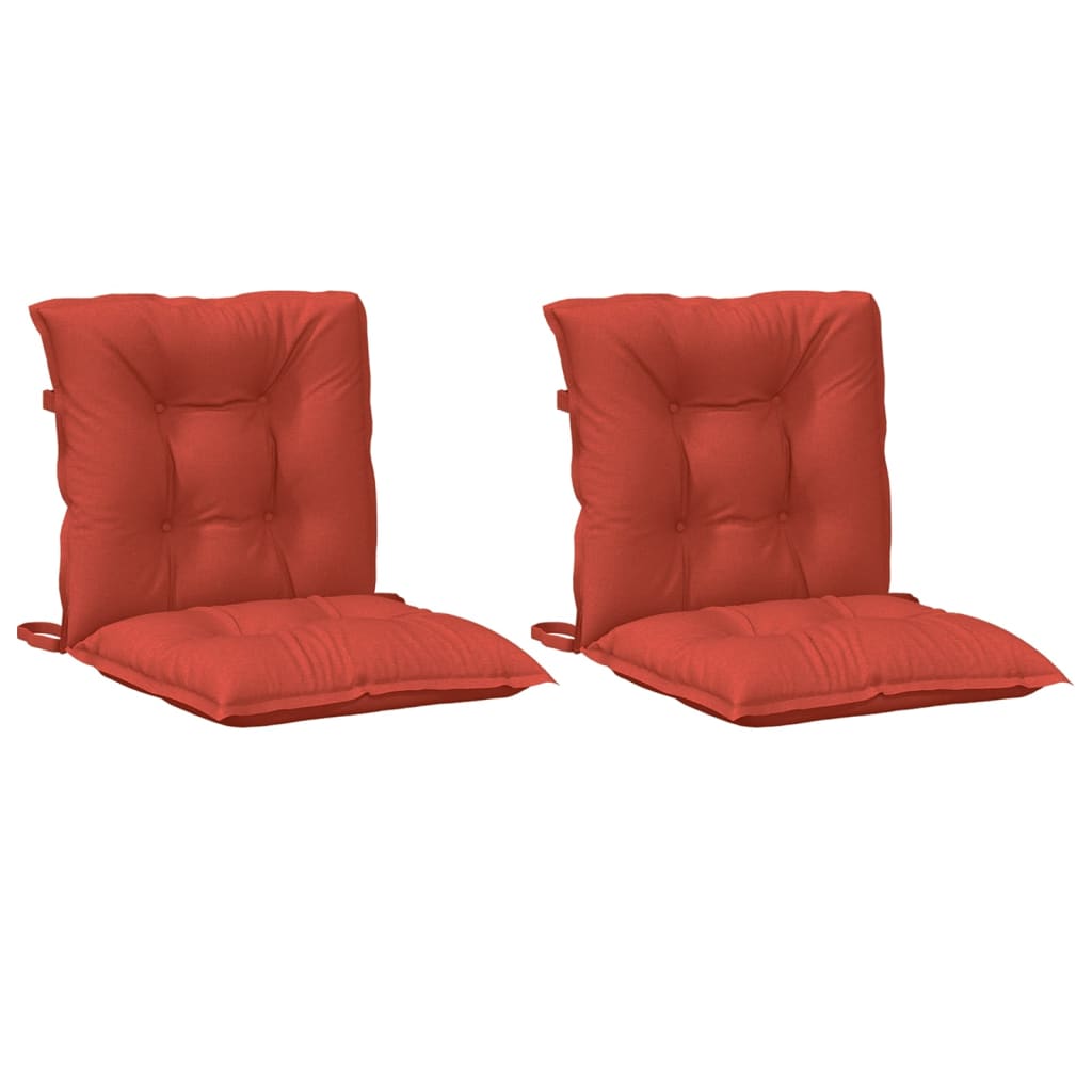 Lowback Chair Cushions 2 pcs Melange Red 39.4"x19.7"x2.8" Fabric