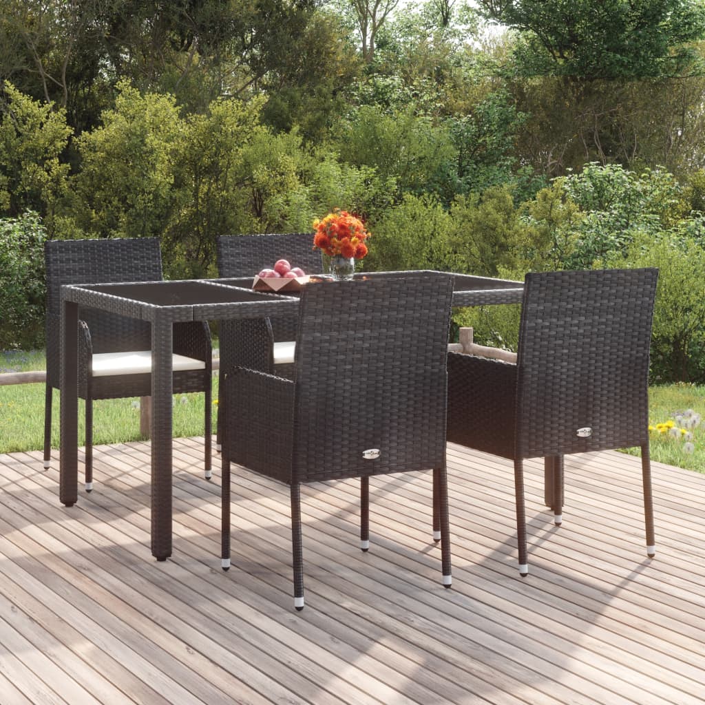 Patio Chairs with Cushions 2 pcs Poly Rattan Gray