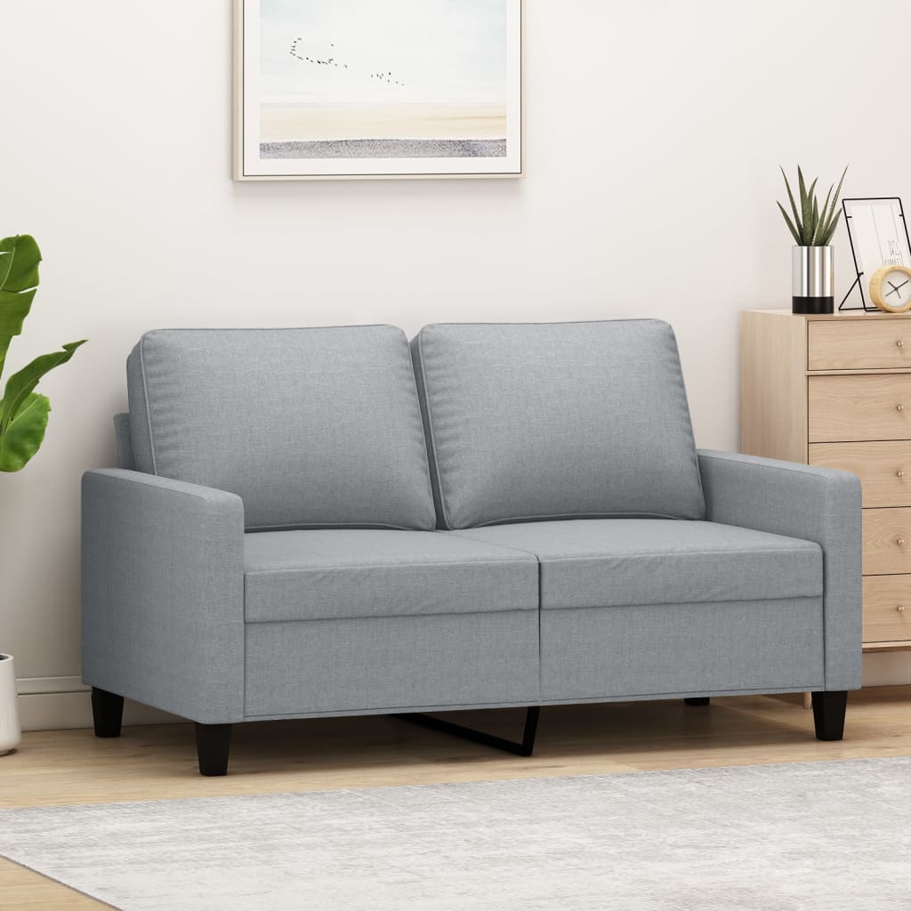 2-Seater Sofa Dark Gray 55.1" Fabric