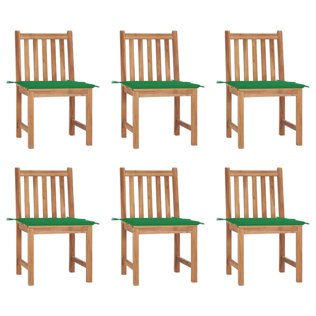 Patio Chairs 4 pcs with Cushions Solid Teak Wood