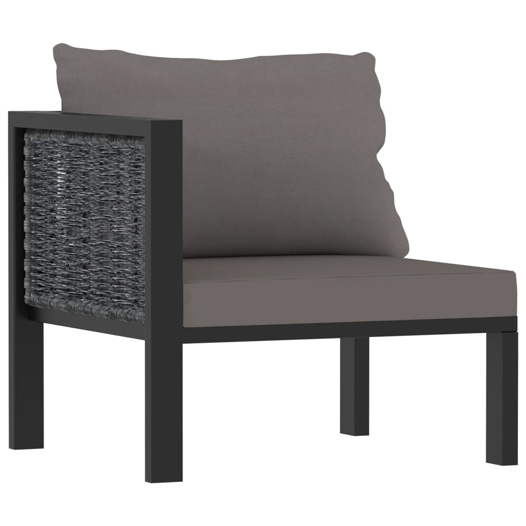 2-Seater Sofa with Cushions Anthracite Poly Rattan