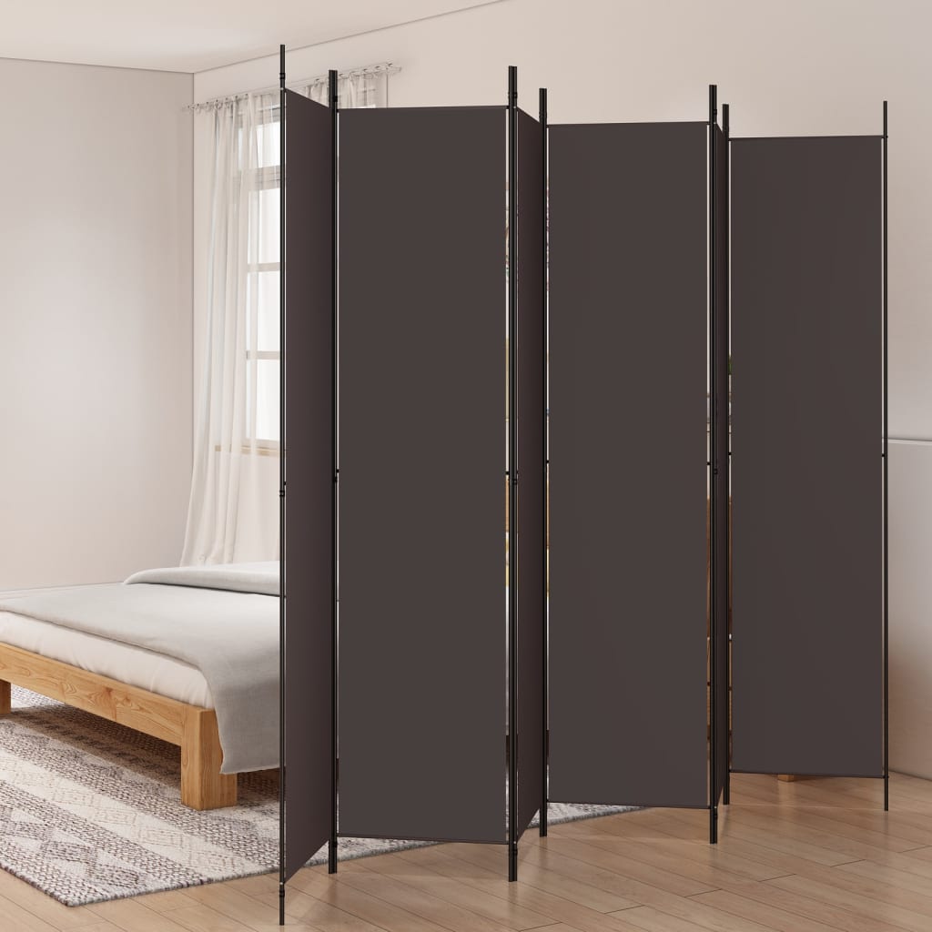 5-Panel Room Divider White 98.4"x86.6" Fabric