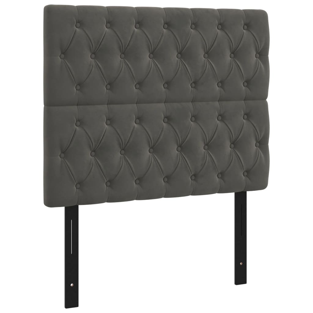 Headboards 2 pcs Dark Gray 39.4"x2.8"x30.7"/34.6" Velvet