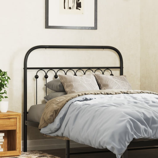 Metal Headboard Black 39.4"