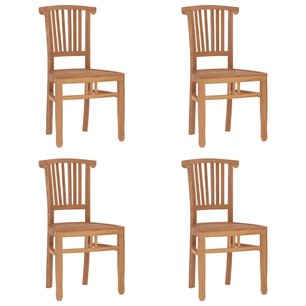 5 Piece Patio Dining Set Solid Wood Teak