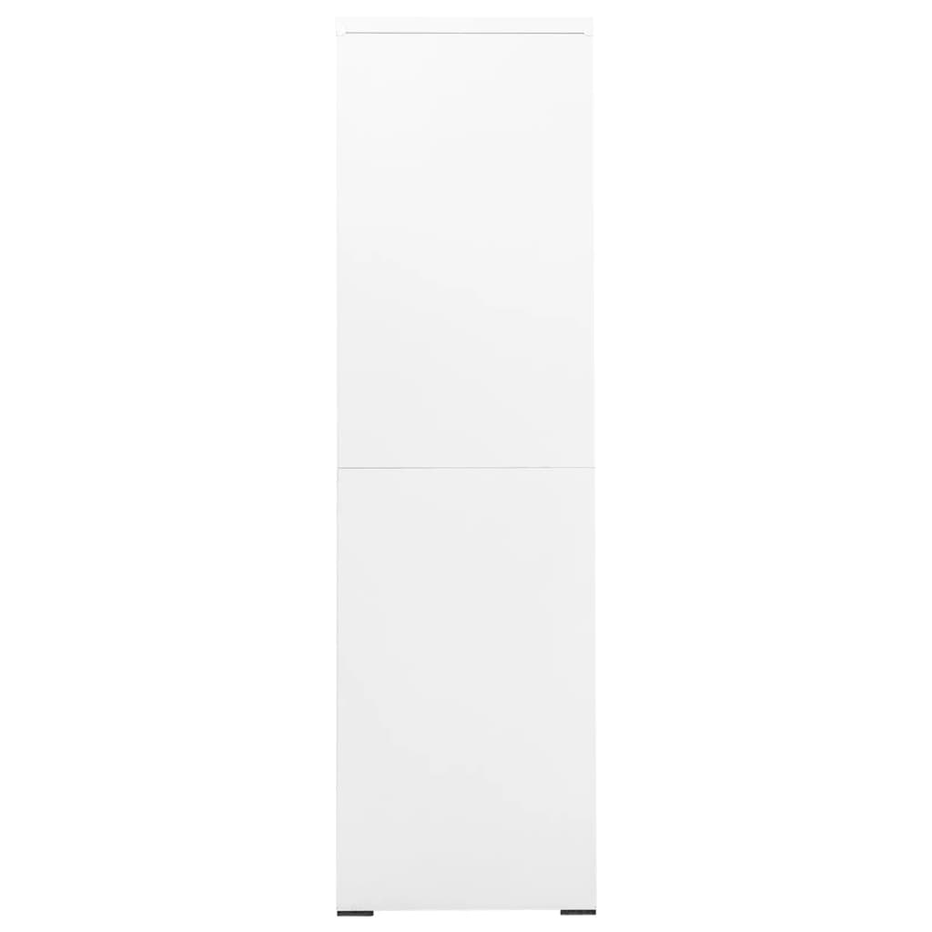 Filing Cabinet White 35.4"x18.1"x64.6" Steel