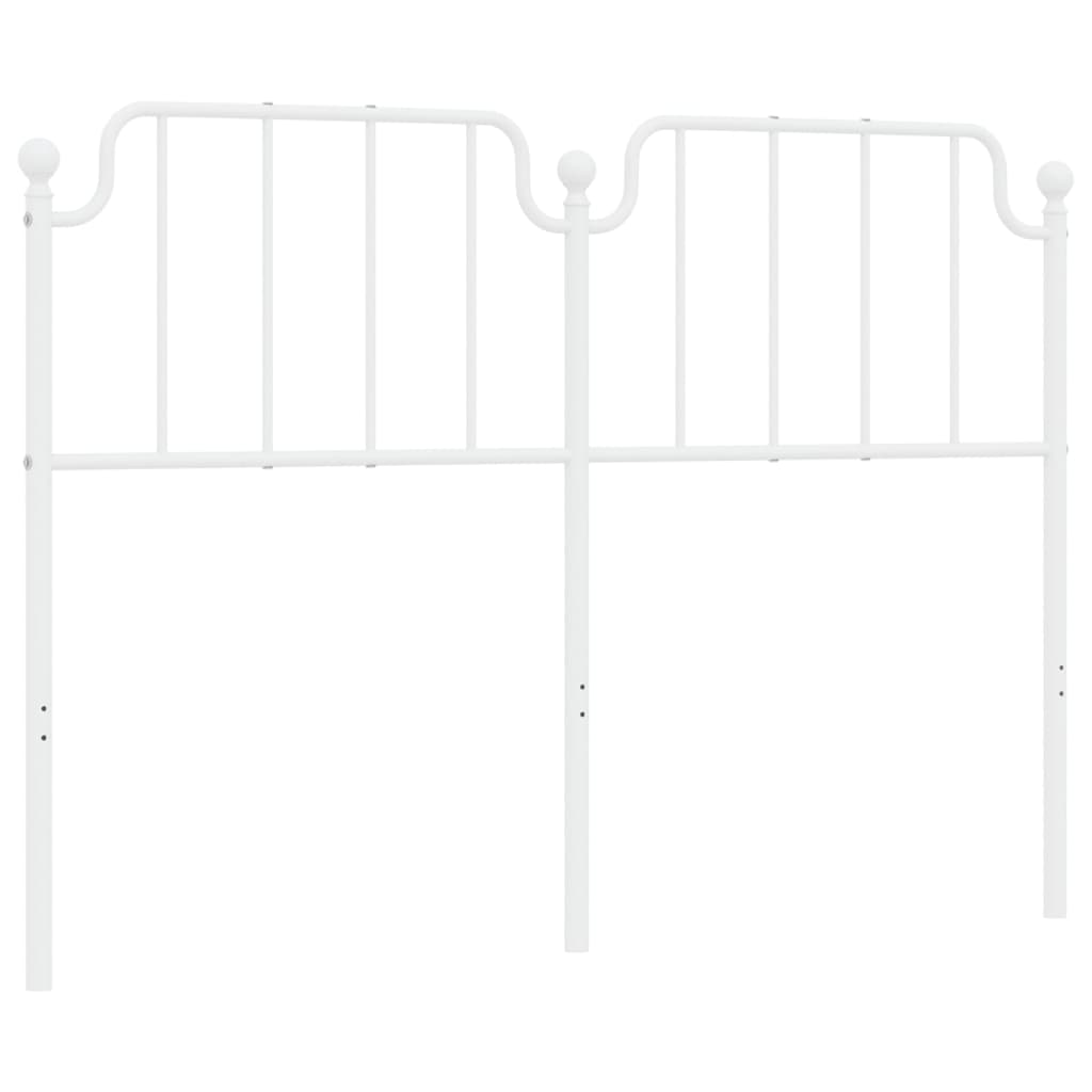 Metal Headboard White 59.1"