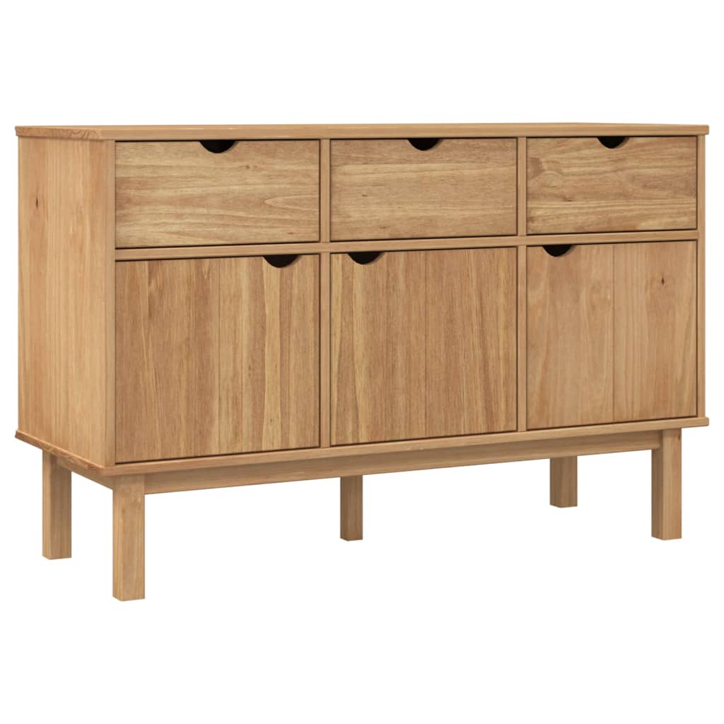 Sideboard OTTA 44.9"x16.9"x28.9" Solid Wood Pine