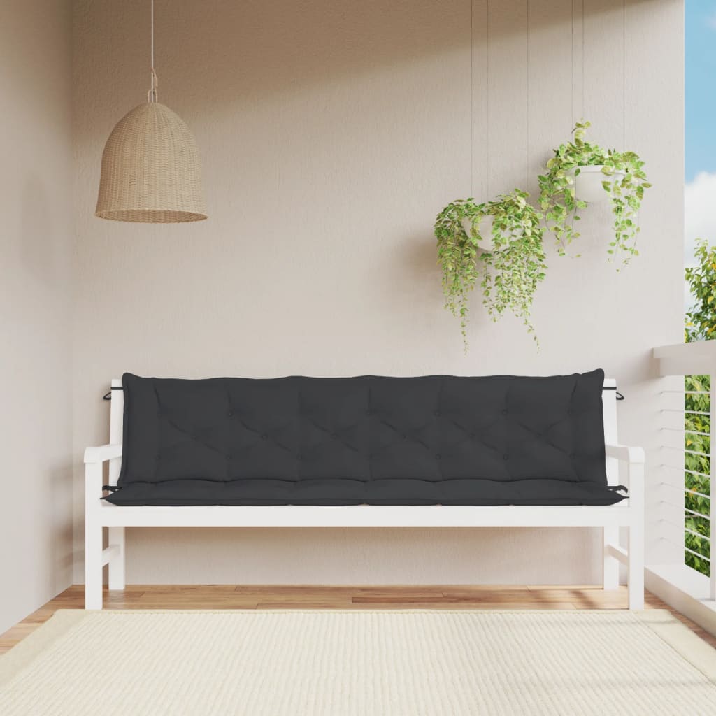 Garden Bench Cushions 2pcs Anthracite 70.9"x19.7"x2.8" Oxford Fabric