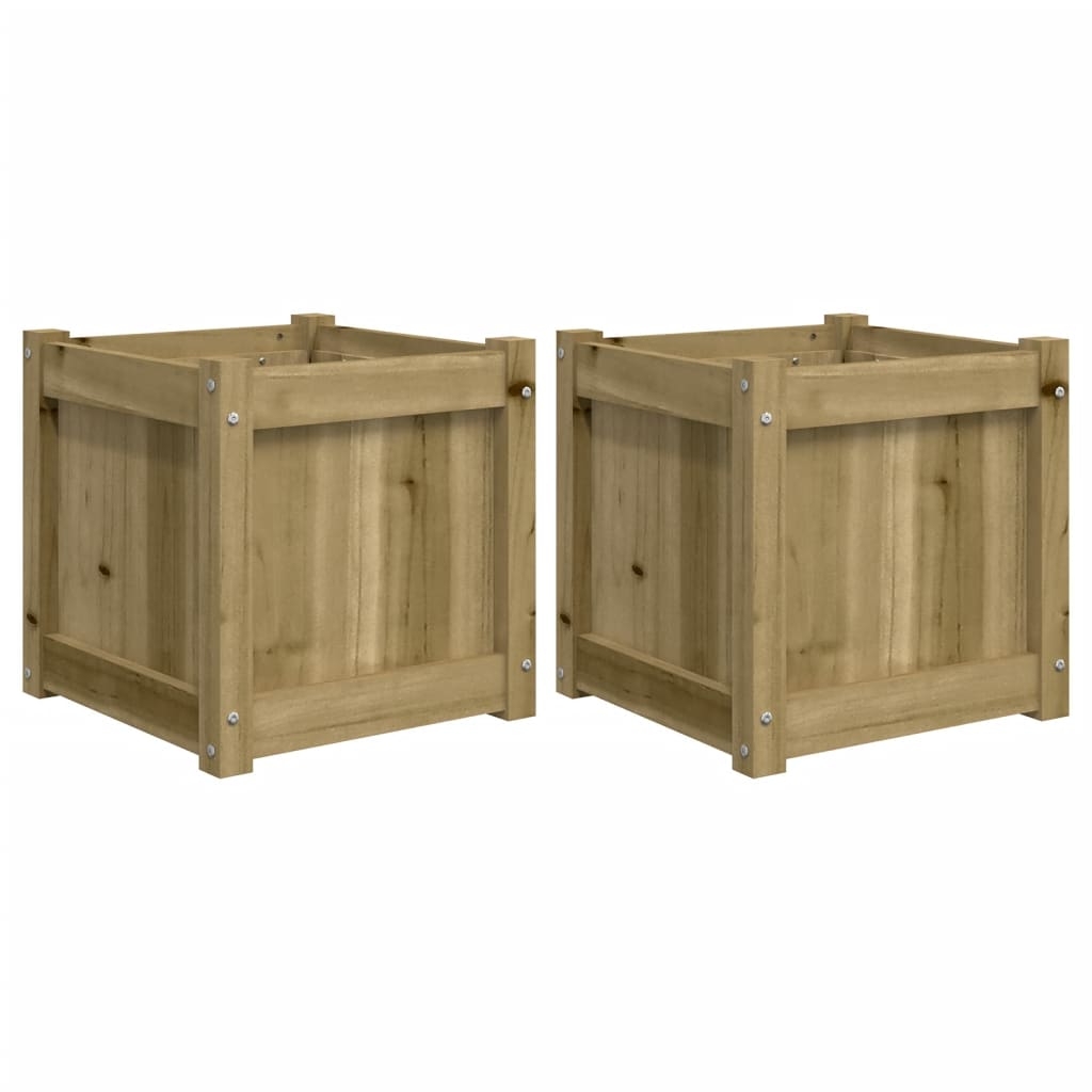 Garden Planters 2 pcs Impregnated Wood Pine