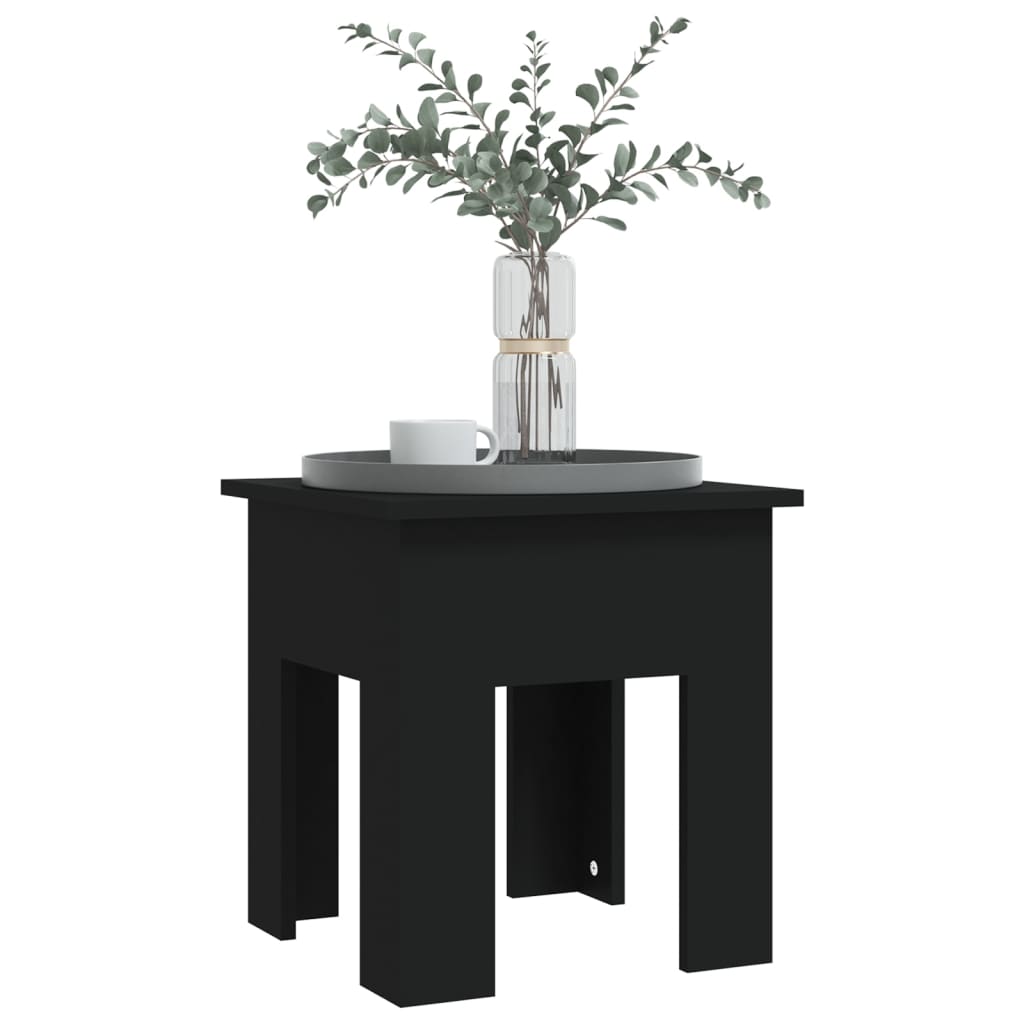 Coffee Table Black 15.7"x15.7"x16.5" Engineered Wood