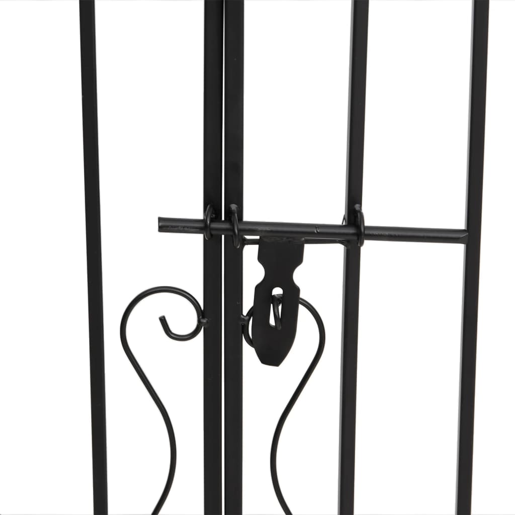 Garden Gate Black 47.6"x3.1"x39.4" Wrought Iron