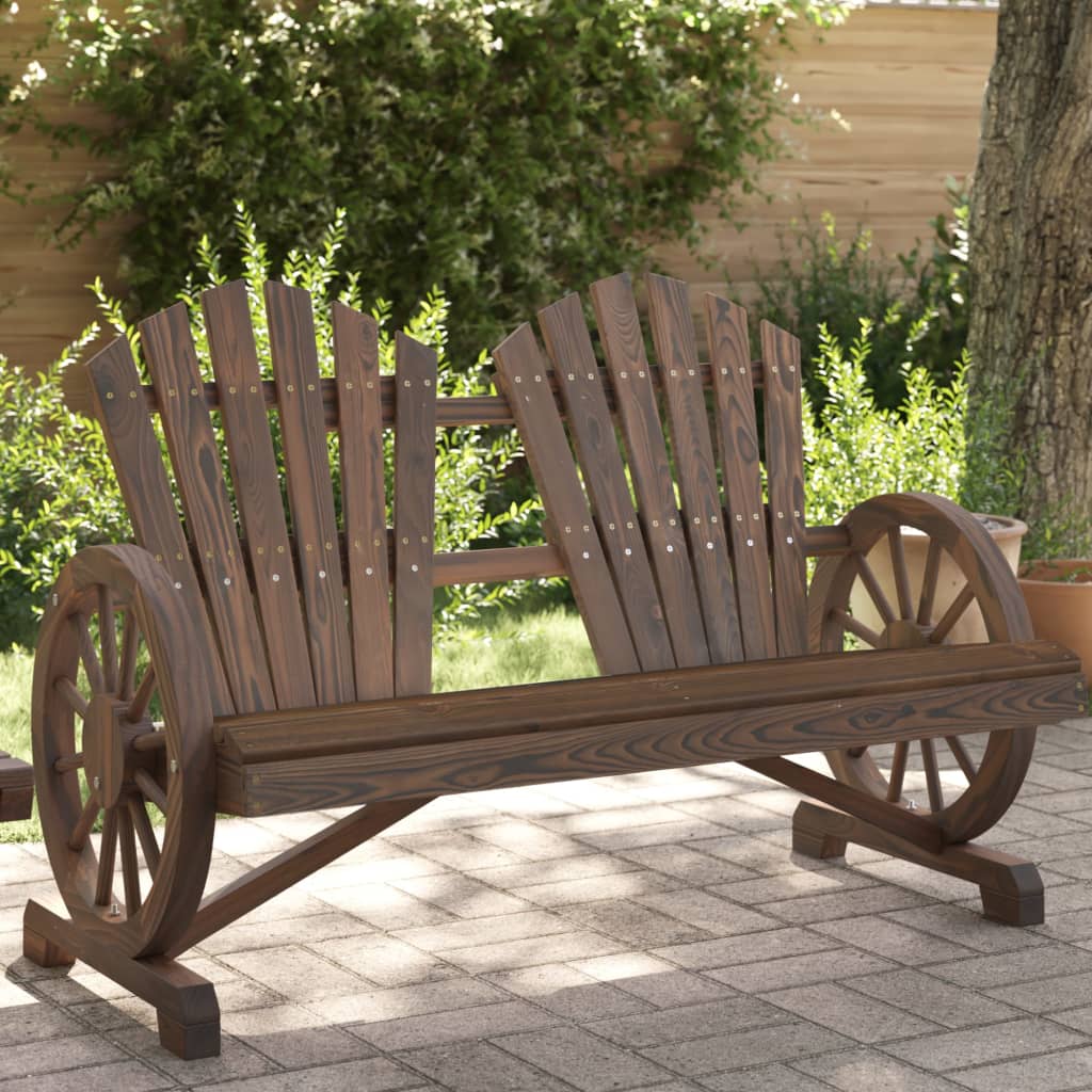 Patio Adirondack Chair 2-Seater Solid Wood Fir