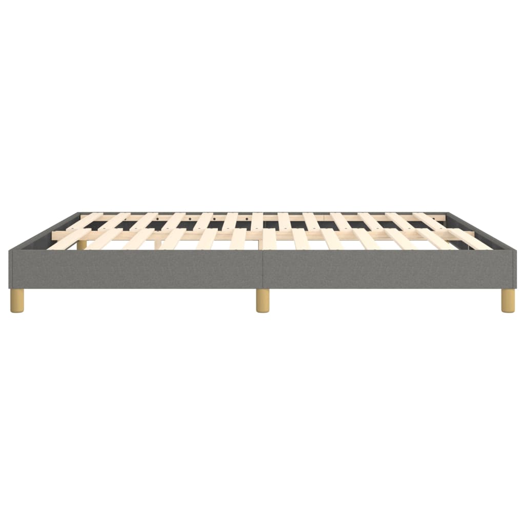 Bed Frame without Mattress Dark Gray King Fabric (US Only)