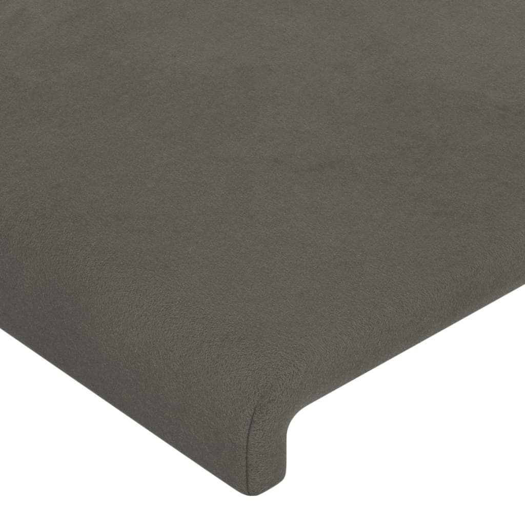 Headboard with Ears Dark Gray 64.2"x9.1"x30.7"/34.6" Velvet