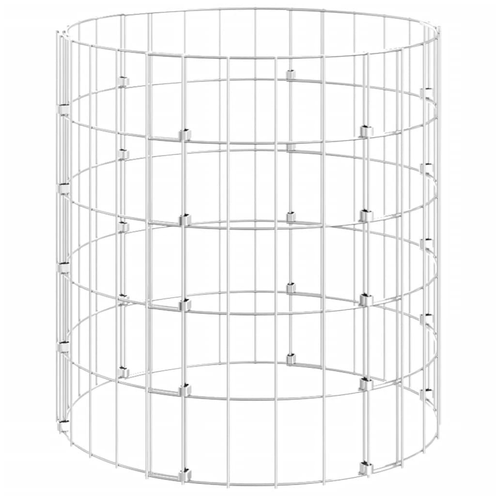 Circular Gabion Pole Galvanized Steel Ø19.7"x19.7"