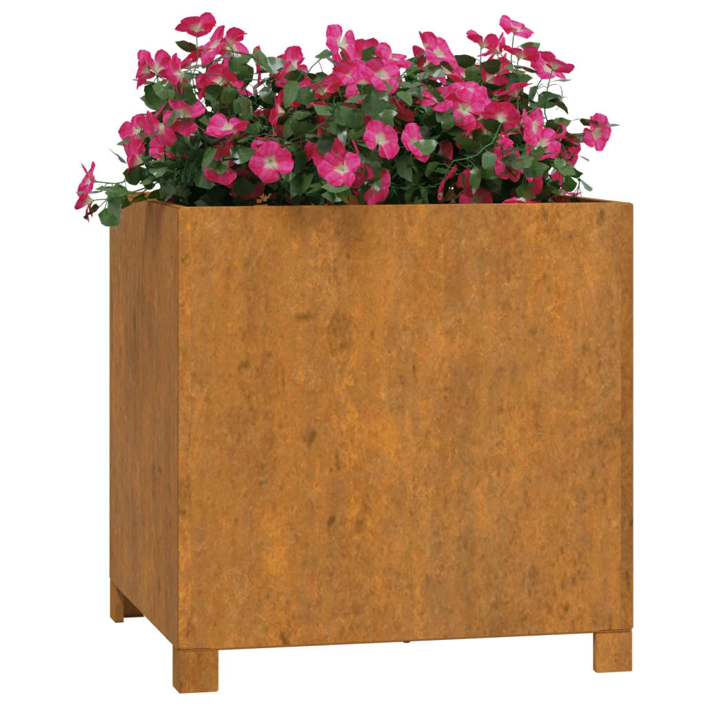 Planters with Legs 2 pcs Rusty 19.3"x18.5"x19.7" Corten Steel