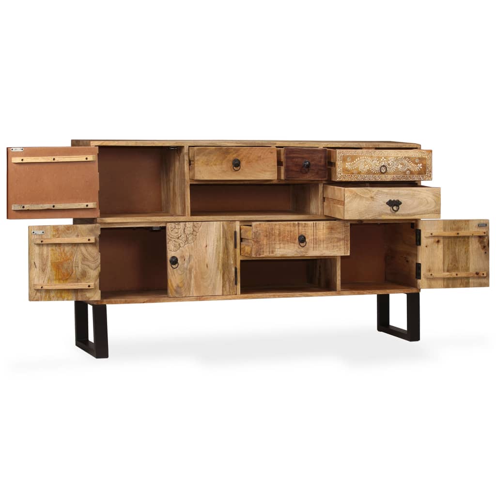 Sideboard Solid Mango Wood 55.1"x11.8"x31.5"