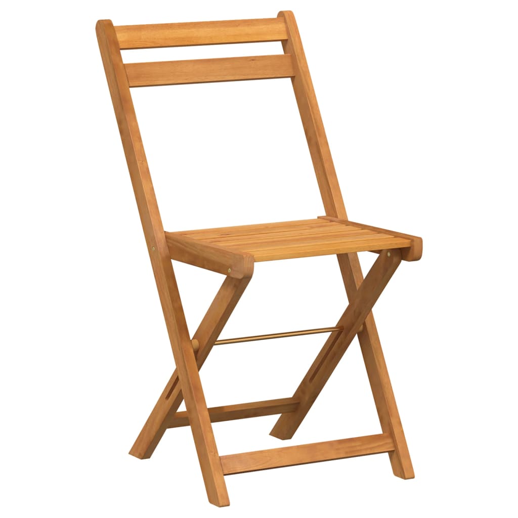 Folding Bistro Chairs 8 pcs Solid Wood Acacia