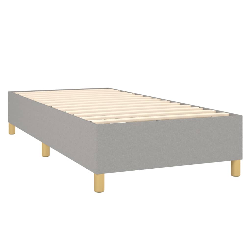 Box Spring Bed with Mattress Light Gray 39.4"x79.9" Twin XL Fabric