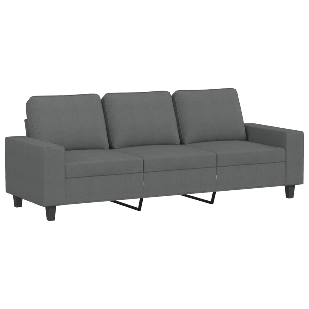 2 Piece Sofa Set Dark Gray Fabric