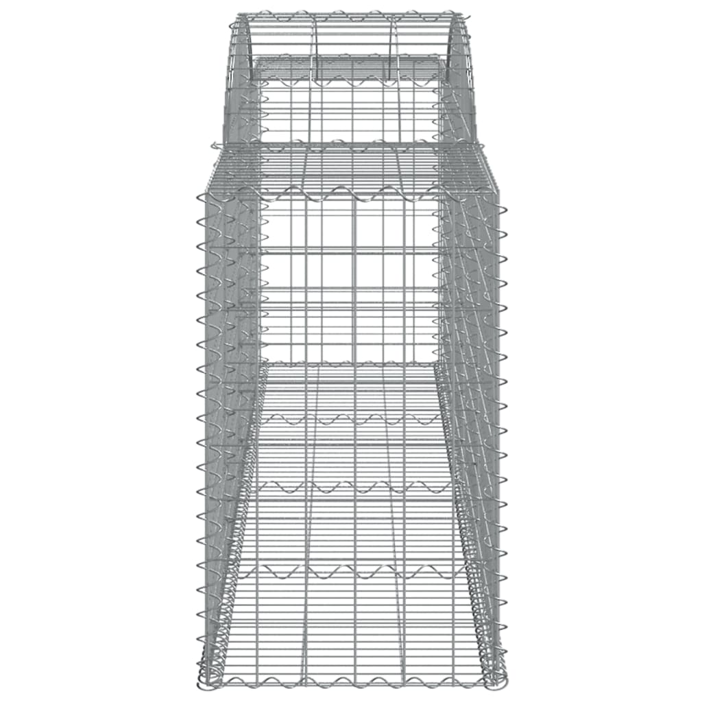 Arched Gabion Baskets 20 pcs 118.1"x19.7"x31.5"/39.4" Galvanized Iron