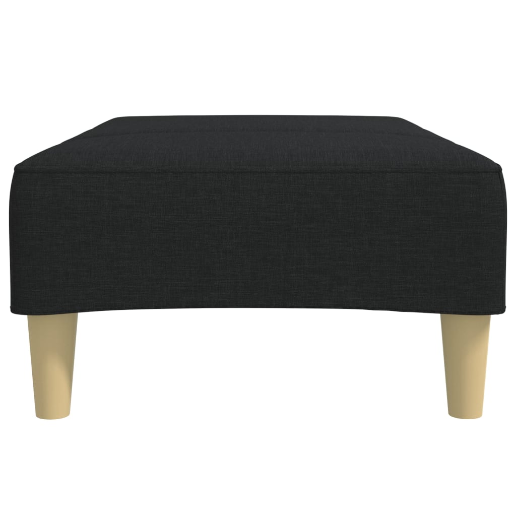 Footstool Black 30.3"x21.7"x12.2" Fabric