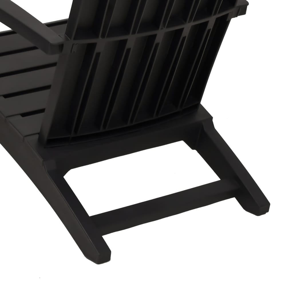 Patio Adirondack Chairs 2 pcs Black Polypropylene