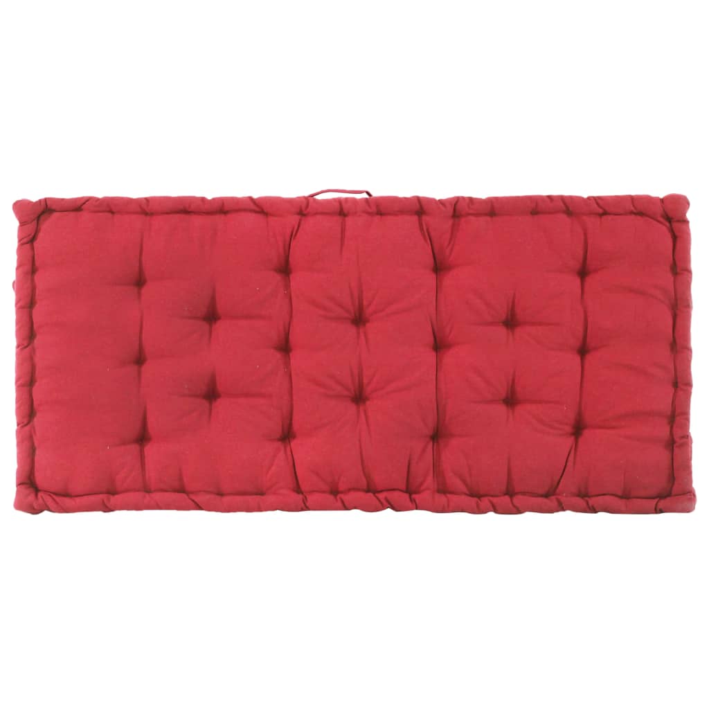 Pallet Floor Cushions 2 pcs Cotton Burgundy