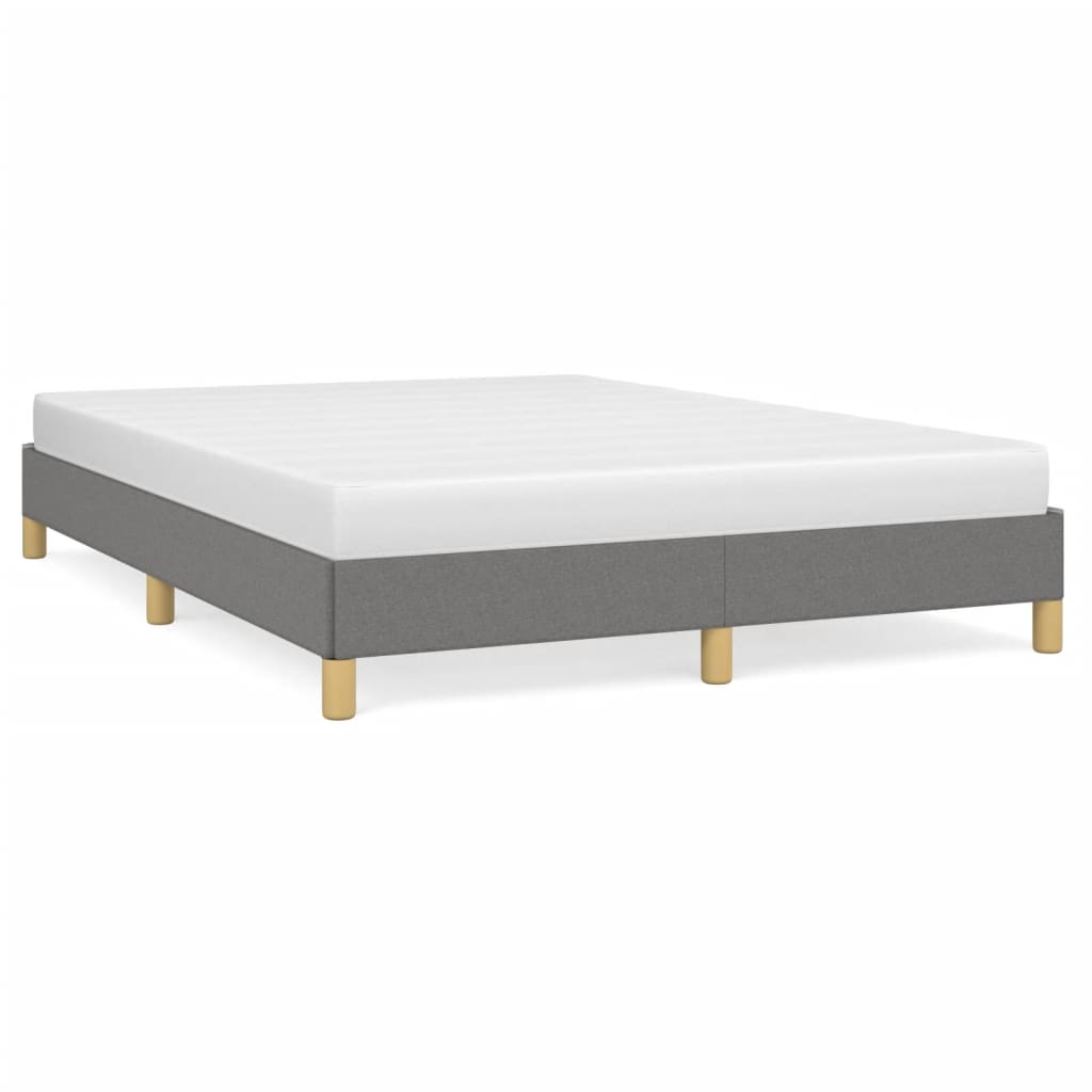 Bed Frame without Mattress Dark Gray 59.8"x79.9" Queen Fabric