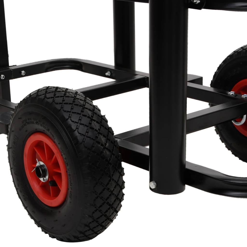 Fishing Trolley Black Steel