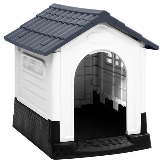 Dog House Gray 22.4"x26.8"x26" Polypropylene