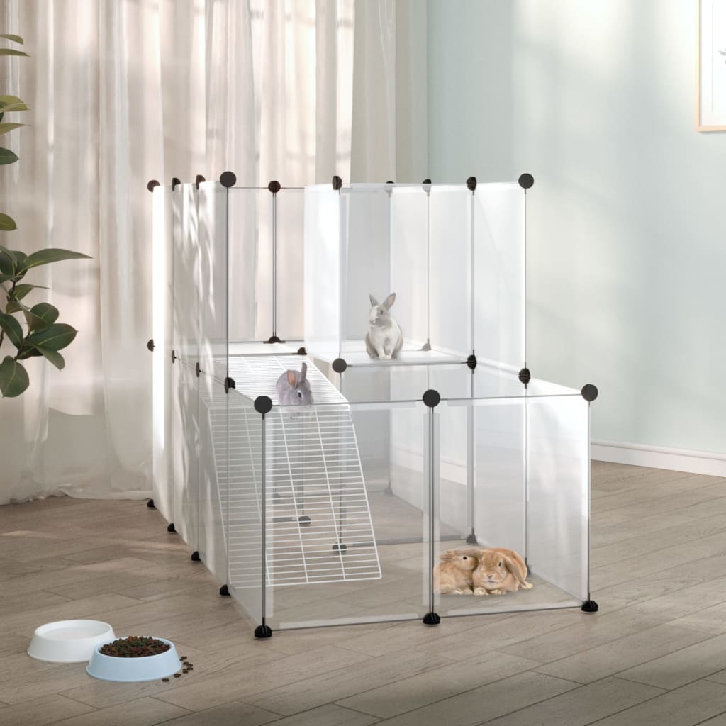 Small Animal Cage Transparent 55.9"x29.1"x36.6" PP and Steel