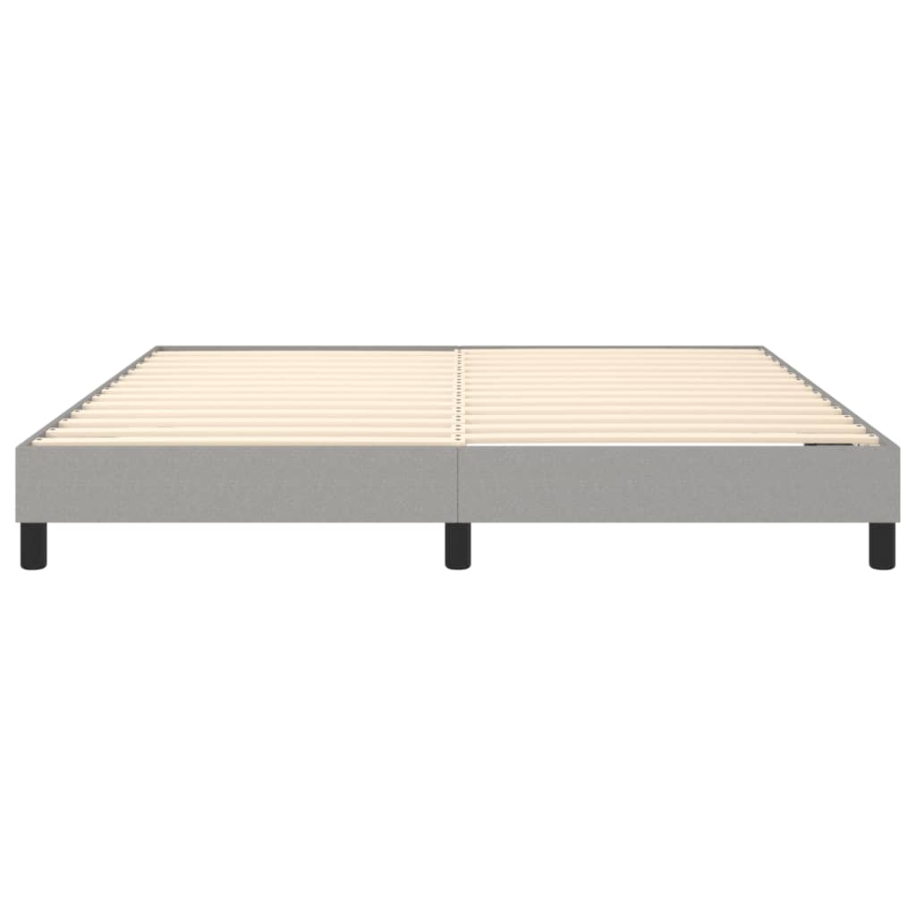 Bed Frame without Mattress Light Gray California King Fabric (US Only)